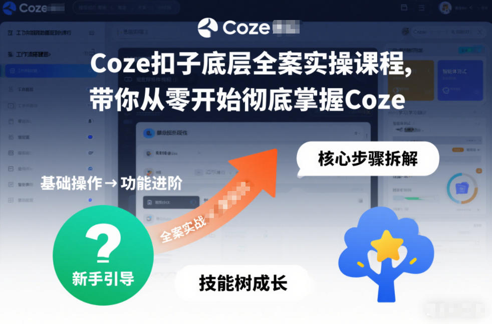 Coze扣子底层全案实操课程，带你从零开始彻底掌握Coze(更新7月)采购|汽车产业|汽车配件|机加工企业家交流社群中心