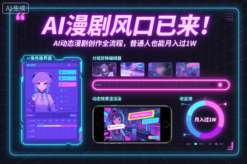 AI漫剧风口已来！AI动态漫剧创作全流程，普通人也能月入过1W采购|汽车产业|汽车配件|机加工蚂蚁智酷企业交流社群中心