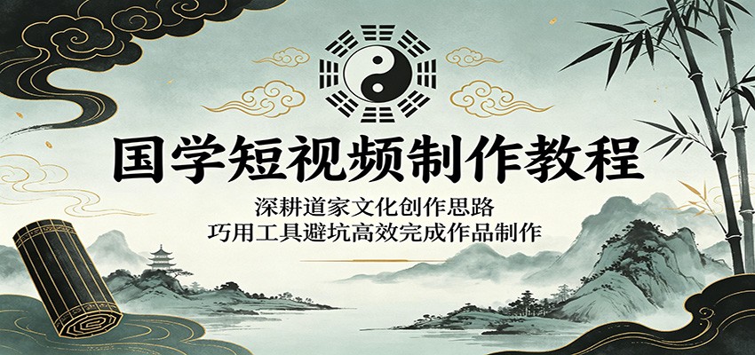 国学短视频制作教程：深耕道家文化创作思路，巧用工具避坑高效完成作品制作采购|汽车产业|汽车配件|机加工企业家交流社群中心