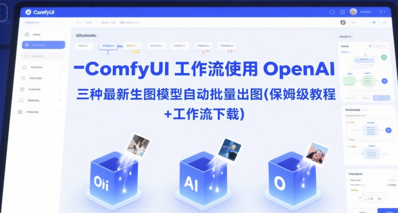 ComfyUI 工作流使用 OpenAI 三种最新生图模型自动批量出图(保姆级教程+工作流下载)采购|汽车产业|汽车配件|机加工蚂蚁智酷企业交流社群中心