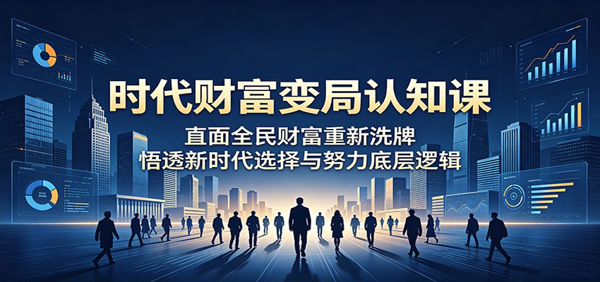 时代财富变局认知课：直面全民财富重新洗牌，悟透新时代选择与努力底层逻辑采购|汽车产业|汽车配件|机加工企业家交流社群中心