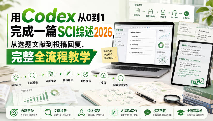 用Codex从0到1完成一篇SCI综述2026,从选题文献到投稿回复,完整全流程教学采购|汽车产业|汽车配件|机加工企业家交流社群中心