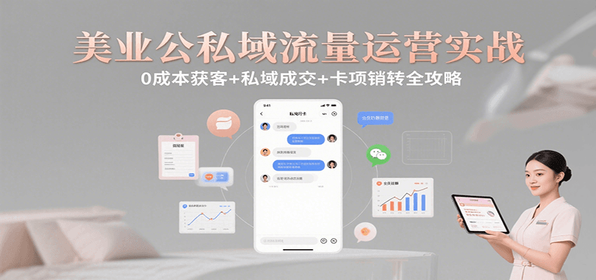 美业公私域流量运营实战：0成本获客+私域成交+卡项销转全攻略采购|汽车产业|汽车配件|机加工蚂蚁智酷企业交流社群中心