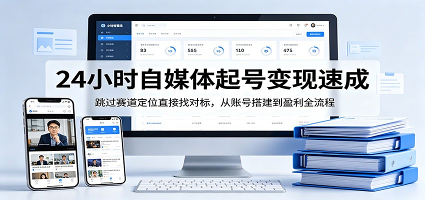 24小时自媒体起号变现速成，跳过赛道定位直接找对标，从账号搭建到盈利全流程采购|汽车产业|汽车配件|机加工企业家交流社群中心