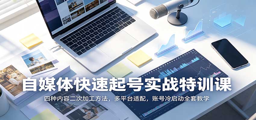 自媒体快速起号实战特训课:四种内容二次加工方法,多平台适配,账号冷启动全套教学采购|汽车产业|汽车配件|机加工企业家交流社群中心