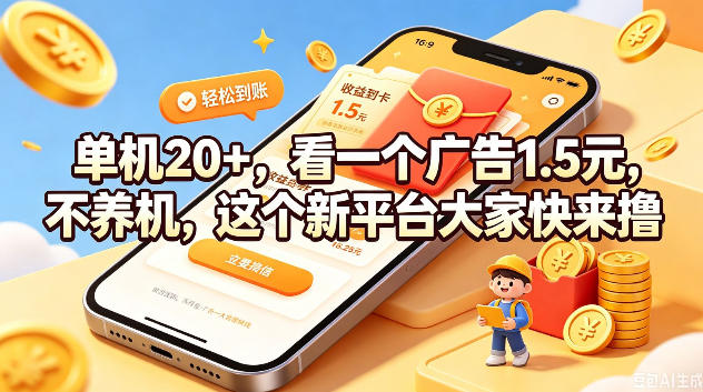 单机20+,看一个广告1.5米,不养机,这个新平台大家快来撸【揭秘】采购|汽车产业|汽车配件|机加工企业家交流社群中心
