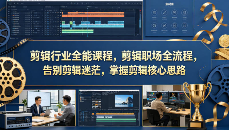 剪辑行业全能课程，剪辑职场全流程，告别剪辑迷茫，掌握剪辑核心思路采购|汽车产业|汽车配件|机加工企业家交流社群中心