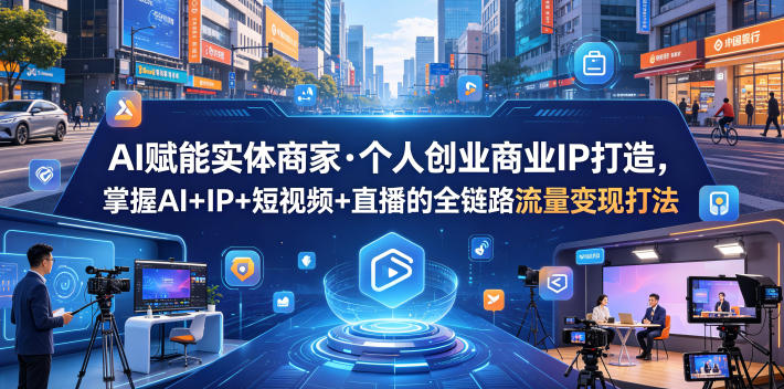 AI赋能实体商家·个人创业商业IP打造，掌握AI+IP+短视频+直播的全链路流量变现打法采购|汽车产业|汽车配件|机加工企业家交流社群中心