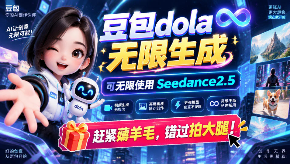 1029最新豆包dola无限生成技术,可以无限生成sseedance2.5,赶紧薅羊毛,和谐拍大腿采购|汽车产业|汽车配件|机加工企业家交流社群中心