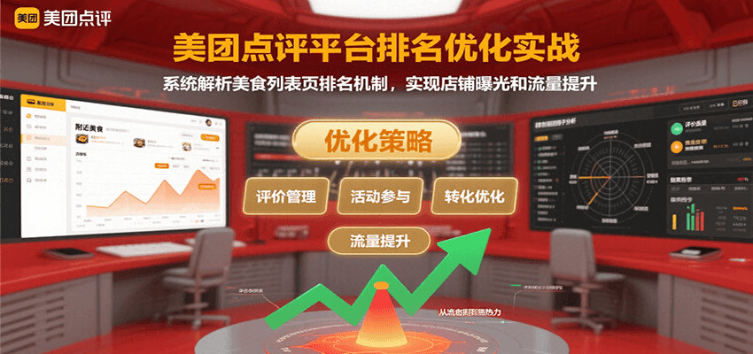 美团点评平台排名优化实战,系统解析美食列表页排名机制,实现店铺曝光和流量提升采购|汽车产业|汽车配件|机加工蚂蚁智酷企业交流社群中心