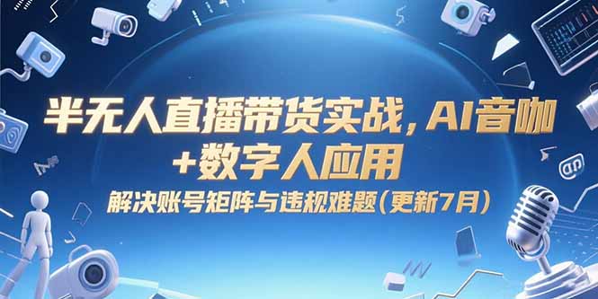 半无人直播带货实战,AI音咖+数字人应用 解决账号矩阵与违规难题(更新7月采购|汽车产业|汽车配件|机加工蚂蚁智酷企业交流社群中心