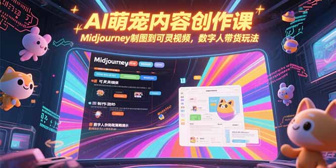 AI萌宠内容创作课,Midjourney制图到可灵视频,数字人带货玩法采购|汽车产业|汽车配件|机加工蚂蚁智酷企业交流社群中心