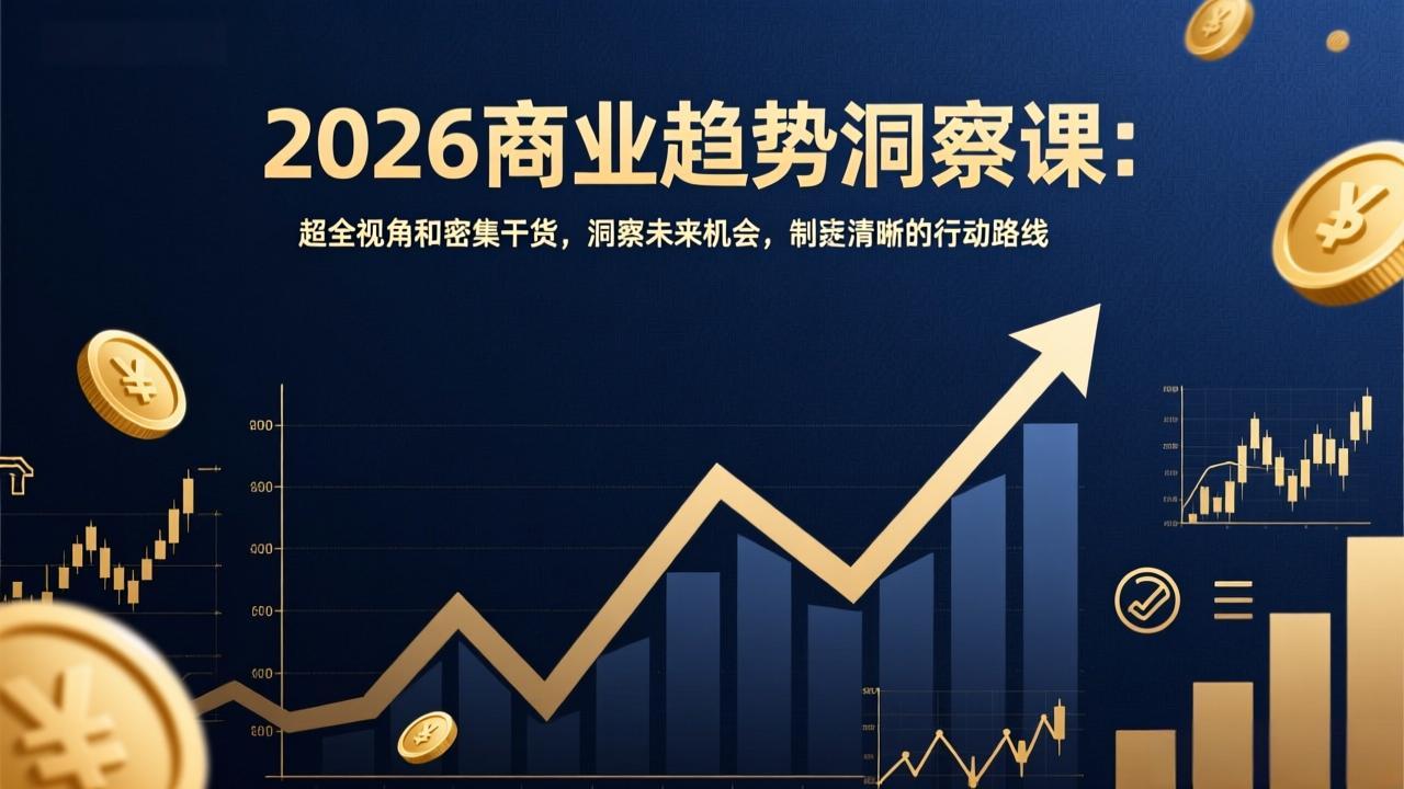2026商业趋势洞察课：超全视角和密集干货，洞察未来机会，制定清晰的行动路线采购|汽车产业|汽车配件|机加工蚂蚁智酷企业交流社群中心