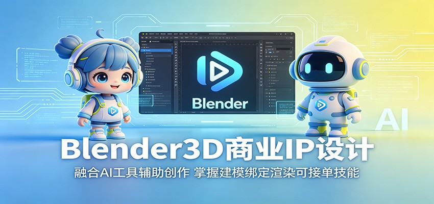 Blender3D商业IP设计:融合AI工具辅助创作,掌握建模绑定渲染可接单技能采购|汽车产业|汽车配件|机加工企业家交流社群中心