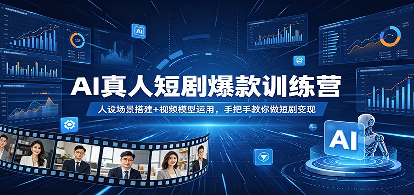 AI真人短剧爆款训练营：人设场景搭建+视频模型运用，手把手教你做短剧变现采购|汽车产业|汽车配件|机加工企业家交流社群中心