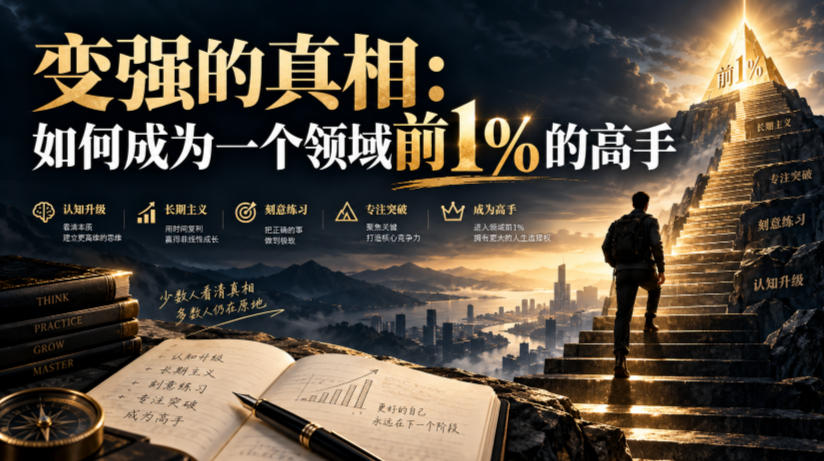 付费文章：变强的真相：如何成为一个领域前1%的高手采购|汽车产业|汽车配件|机加工企业家交流社群中心