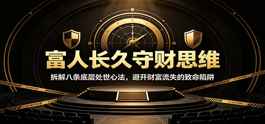 富人长久守财思维：拆解八条底层处世心法，避开财富流失的致命陷阱采购|汽车产业|汽车配件|机加工企业家交流社群中心