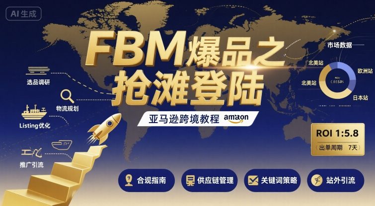 FBM爆品之抢滩登陆-亚马逊跨境教程采购|汽车产业|汽车配件|机加工蚂蚁智酷企业交流社群中心