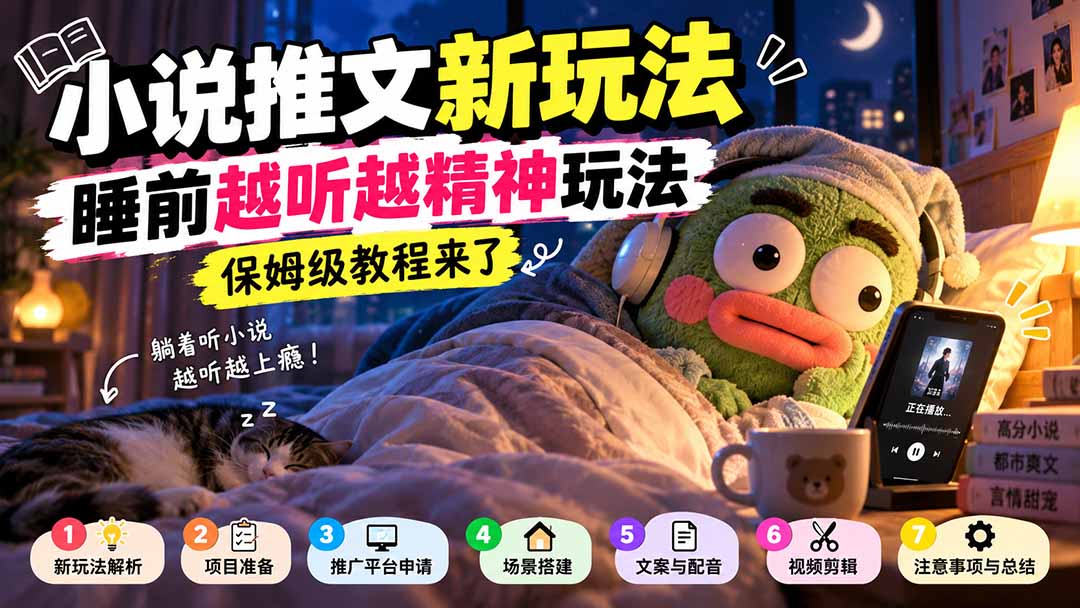 小说推文新玩法，睡前越听越精神玩法，保姆级教程来了采购|汽车产业|汽车配件|机加工企业家交流社群中心