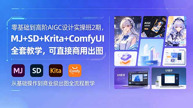 零基础到高阶AIGC设计实操班2期，MJ+SD+Krita+ComfyUI全套教学，可直接商用出图采购|汽车产业|汽车配件|机加工企业家交流社群中心
