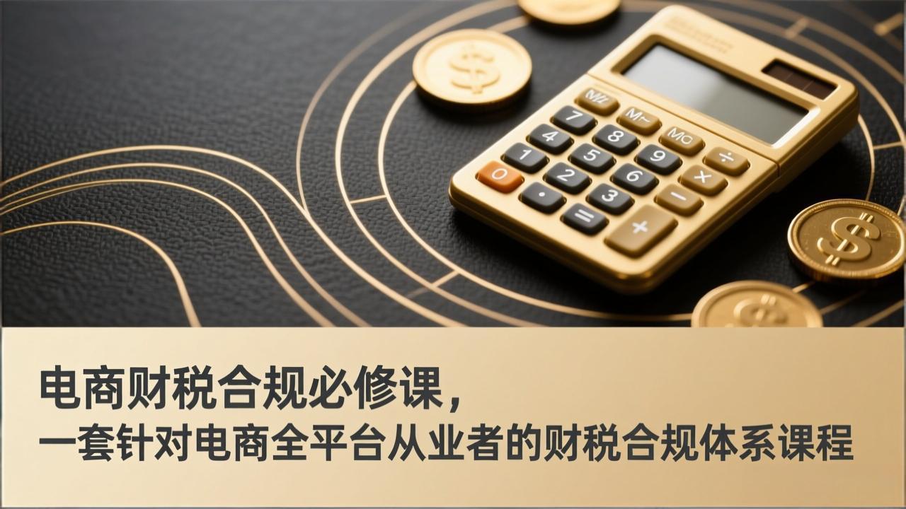电商财税合规必修课，是一套针对电商全平台从业者的财税合规体系课程采购|汽车产业|汽车配件|机加工蚂蚁智酷企业交流社群中心