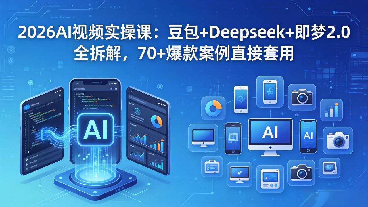 2026AI视频实操课：豆包+Deepseek+即梦2.0全拆解，70+爆款案例直接套用采购|汽车产业|汽车配件|机加工企业家交流社群中心