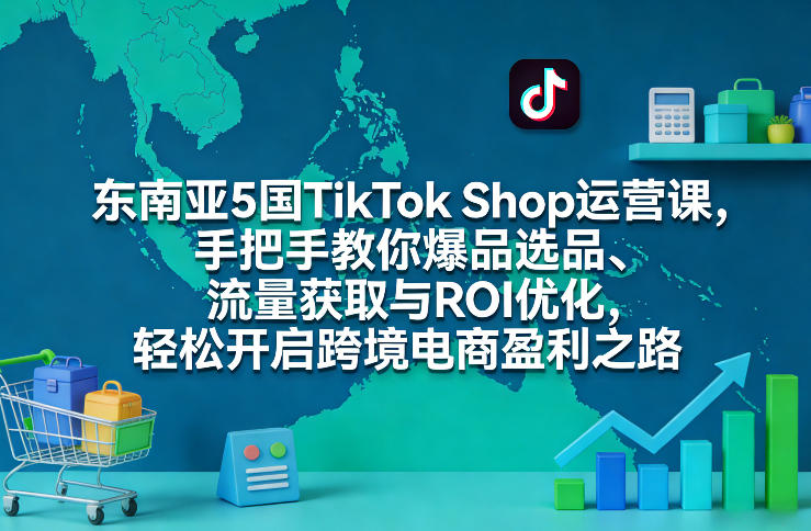 东南亚5国TikTok Shop运营课，手把手教你爆品选品、流量获取与ROI优化，轻松开启跨境电商盈利之路采购|汽车产业|汽车配件|机加工蚂蚁智酷企业交流社群中心