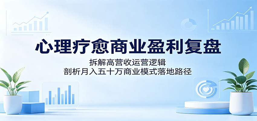 心理疗愈商业盈利复盘：拆解高营收运营逻辑，剖析月入五十万商业模式落地路径采购|汽车产业|汽车配件|机加工企业家交流社群中心