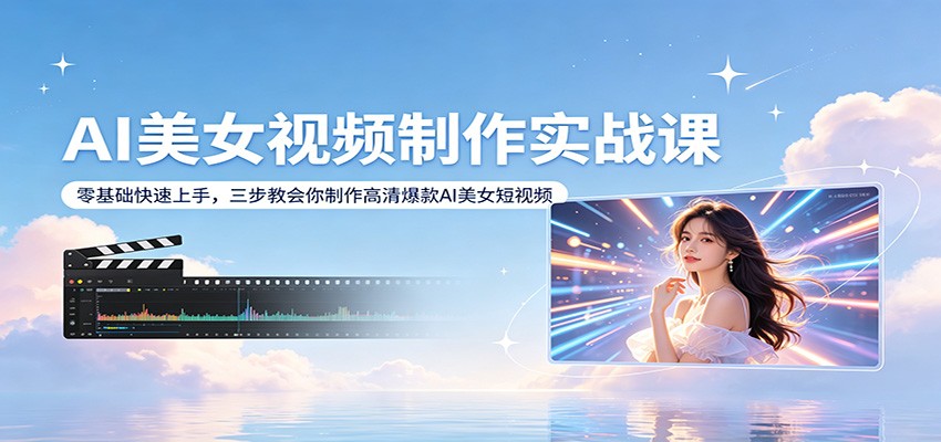 AI美女视频制作实战课:零基础快速上手,三步教会你制作高清爆款AI美女短视频采购|汽车产业|汽车配件|机加工企业家交流社群中心