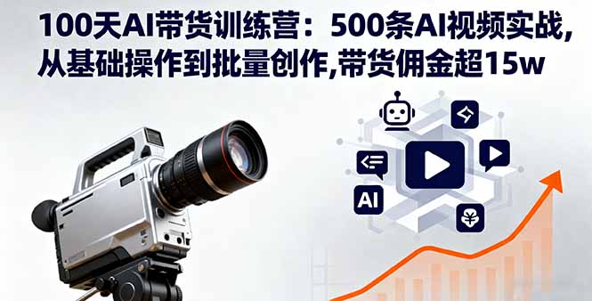 100天AI带货训练营：500条AI视频实战,从基础操作到批量创作,带货佣金超15w采购|汽车产业|汽车配件|机加工蚂蚁智酷企业交流社群中心