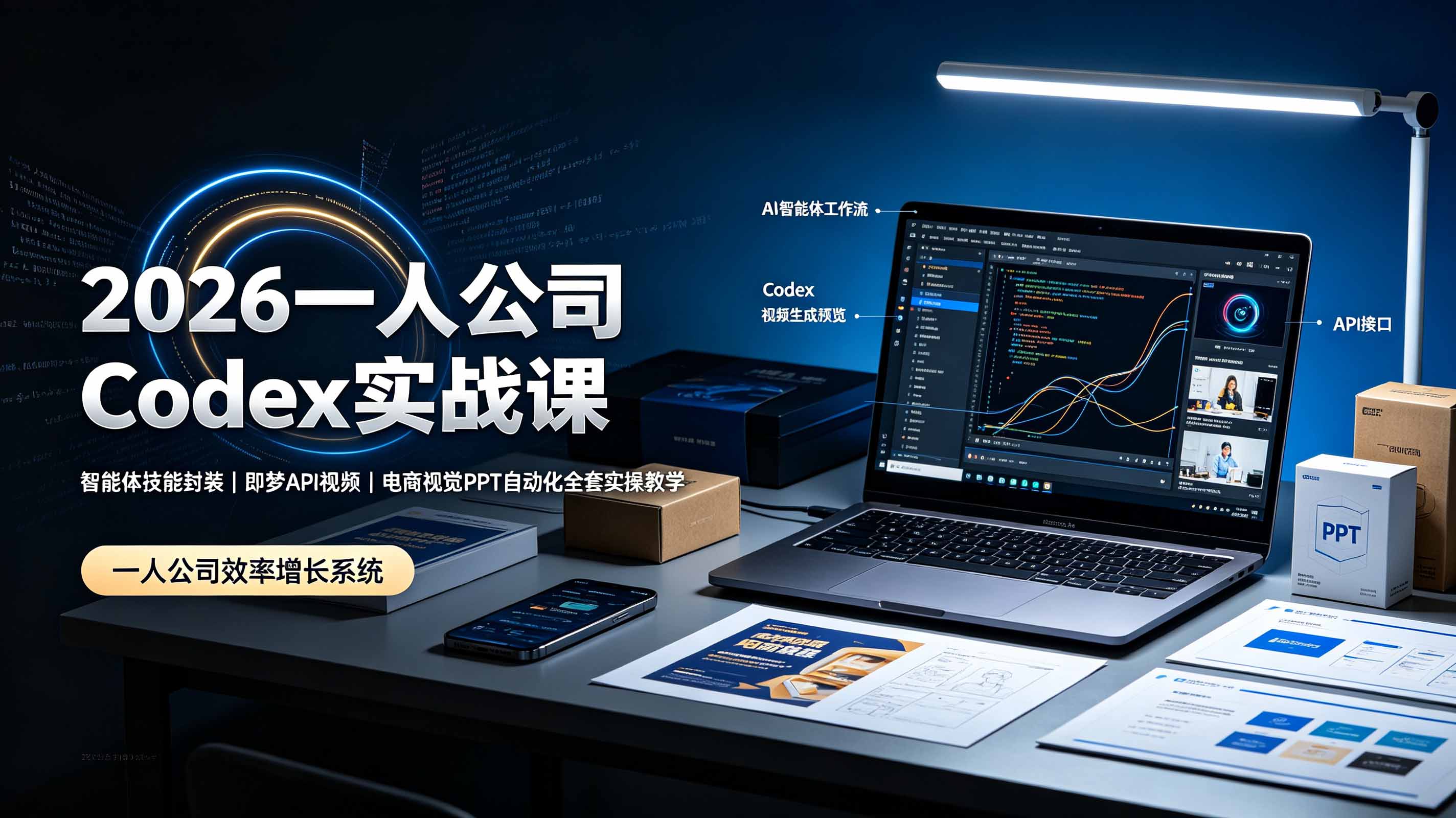 2026一人公司Codex实战课◆智能体技能封装｜即梦API视频｜电商视觉PPT自动化全套实操教学采购|汽车产业|汽车配件|机加工企业家交流社群中心
