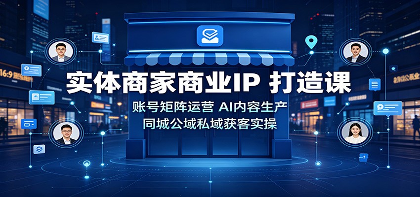 实体商家商业IP打造课：账号矩阵运营，AI内容生产，同城公域私域获客实操采购|汽车产业|汽车配件|机加工企业家交流社群中心