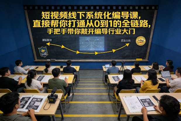 短视频线下系统化编导课，直接帮你打通从0到1的全链路，手把手带你敲开编导行业大门采购|汽车产业|汽车配件|机加工蚂蚁智酷企业交流社群中心
