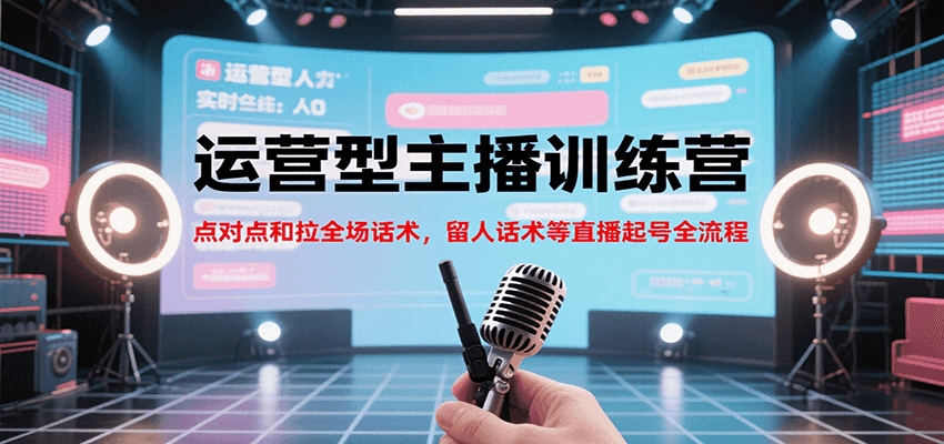 运营型主播训练营，点对点和拉全场话术，留人话术等直播起号全流程(更新8月)采购|汽车产业|汽车配件|机加工蚂蚁智酷企业交流社群中心