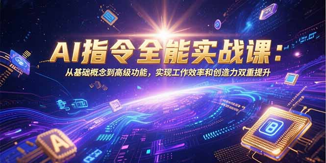 AI指令全能实战课:从基础概念到高级功能,实现工作效率和创造力双重提升采购|汽车产业|汽车配件|机加工蚂蚁智酷企业交流社群中心