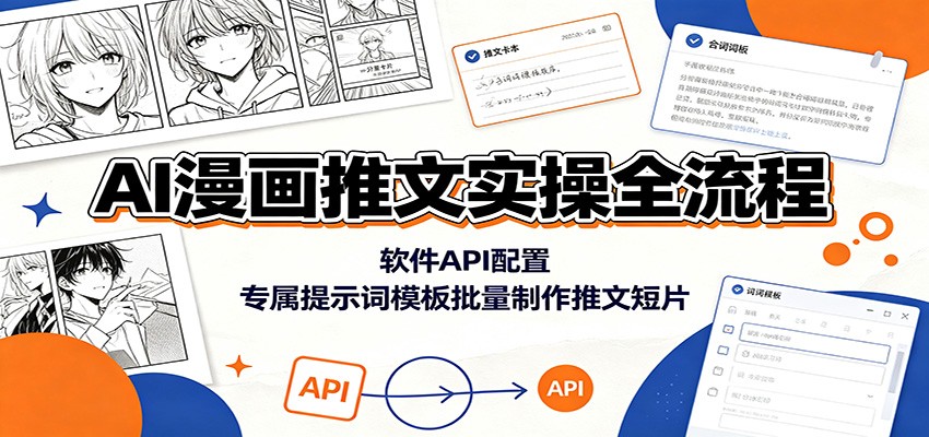 AI漫画推文实操全流程：软件API配置，专属提示词模板批量制作推文短片采购|汽车产业|汽车配件|机加工企业家交流社群中心