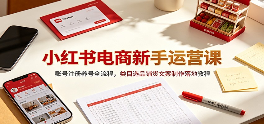 小红书电商新手运营课：账号注册养号全流程，类目选品铺货文案制作落地教程采购|汽车产业|汽车配件|机加工企业家交流社群中心