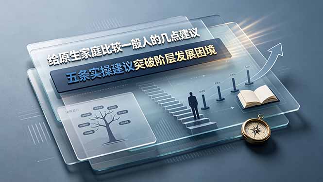 付费文章：给原生家庭比较一般人的几点建议，五条实操建议突破阶层发展困境采购|汽车产业|汽车配件|机加工企业家交流社群中心