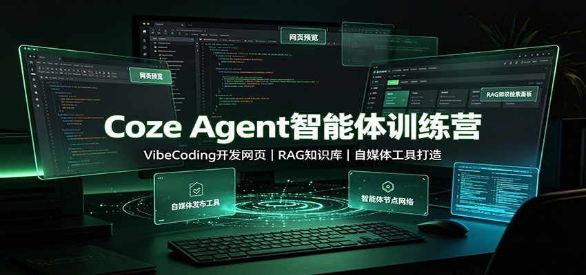 Coze Agent智能体训练营:VibeCoding开发网页,RAG知识库,自媒体工具打造采购|汽车产业|汽车配件|机加工企业家交流社群中心
