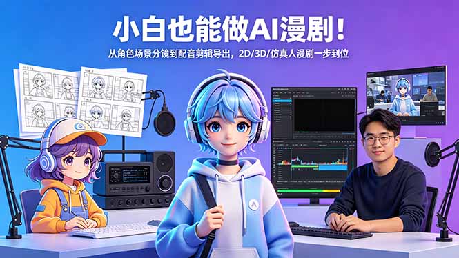 小白也能做AI漫剧！从角色场景分镜到配音剪辑导出，2D/3D/仿真人漫剧一步到位采购|汽车产业|汽车配件|机加工企业家交流社群中心