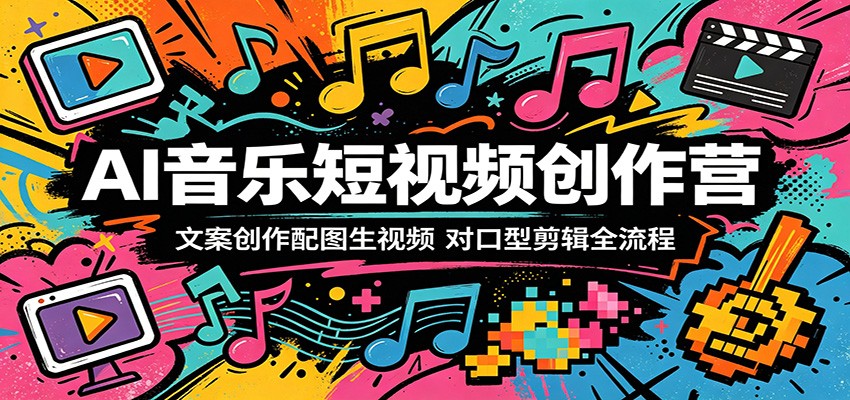 AI音乐短视频创作营：文案创作配图生视频，对口型剪辑全流程采购|汽车产业|汽车配件|机加工企业家交流社群中心