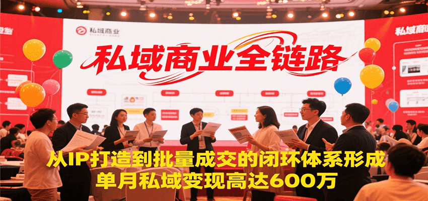 私域商业全链路,从IP打造到批量成交的闭环体系形成,单月私域变现600万采购|汽车产业|汽车配件|机加工蚂蚁智酷企业交流社群中心