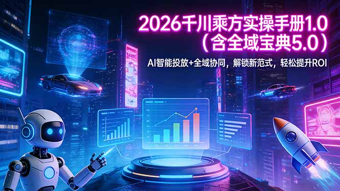 2026 千川乘方实操手册 1.0(含全域宝典 5.0采购|汽车产业|汽车配件|机加工企业家交流社群中心