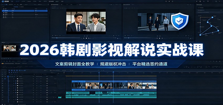 2026韩剧影视解说实战课：文案剪辑封面全教学，规避版权冲击平台精选签约通道采购|汽车产业|汽车配件|机加工企业家交流社群中心