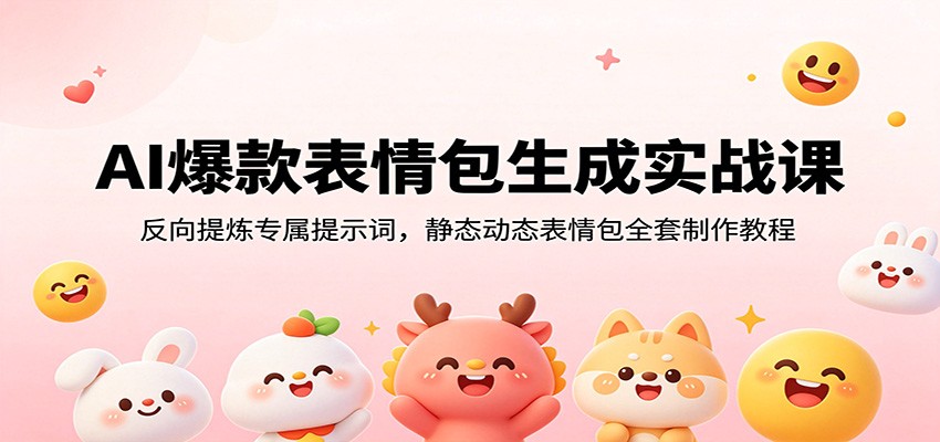AI爆款表情包生成实战课：反向提炼专属提示词，静态动态表情包全套制作教程采购|汽车产业|汽车配件|机加工企业家交流社群中心
