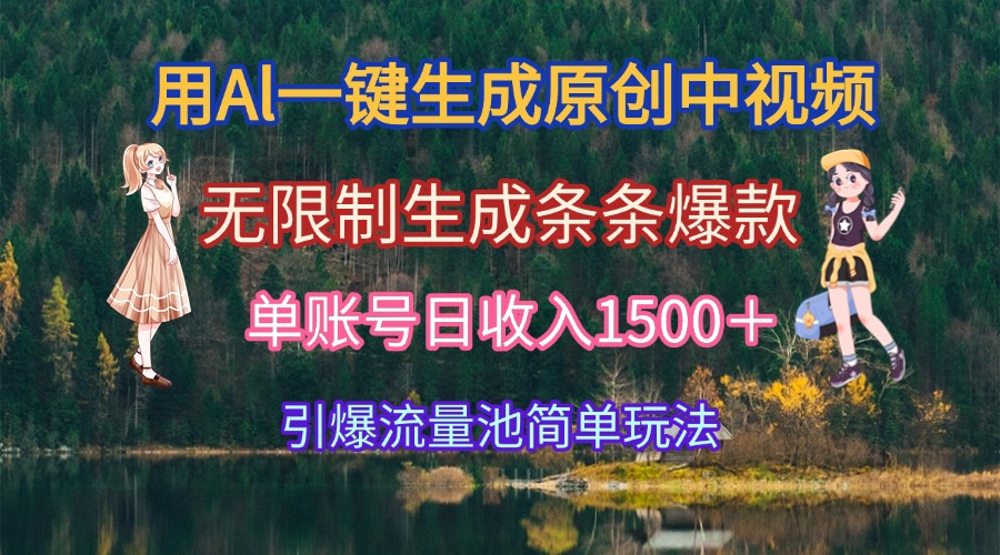 用Al一键生成原创中视频,无限制生成条条爆款,单账号日收入1500+引爆...采购|汽车产业|汽车配件|机加工蚂蚁智酷企业交流社群中心