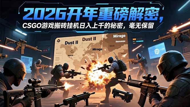 2026开年重磅解密，CSGO游戏搬砖挂机日入上千的秘密，毫无保留采购|汽车产业|汽车配件|机加工蚂蚁智酷企业交流社群中心