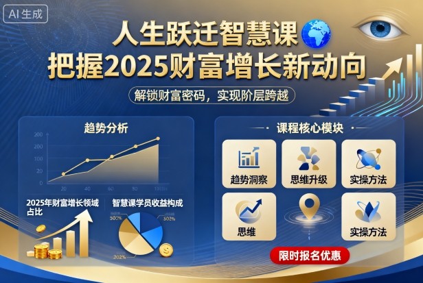 人生跃迁智慧课,把据2025财富增长新动向采购|汽车产业|汽车配件|机加工蚂蚁智酷企业交流社群中心