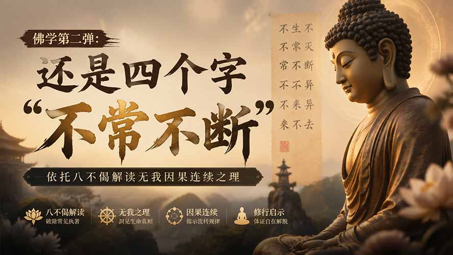付费文章：佛学第二弹：还是四个字“不常不断”依托八不偈解读无我因果连续之理采购|汽车产业|汽车配件|机加工企业家交流社群中心