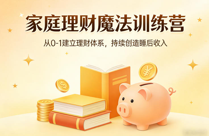 家庭理财魔法训练营，从0-1建立理财体系，持续创造睡后收入采购|汽车产业|汽车配件|机加工蚂蚁智酷企业交流社群中心